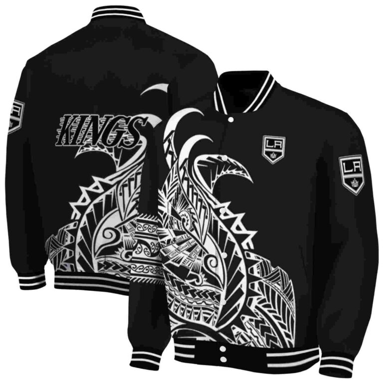 los angeles kings tribal art black white black jacket fashion forward jacketwow