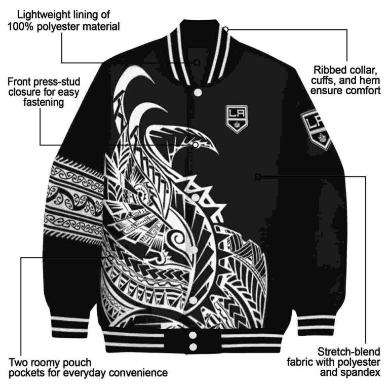 los angeles kings tribal art black white black jacket new arrival jacketwow