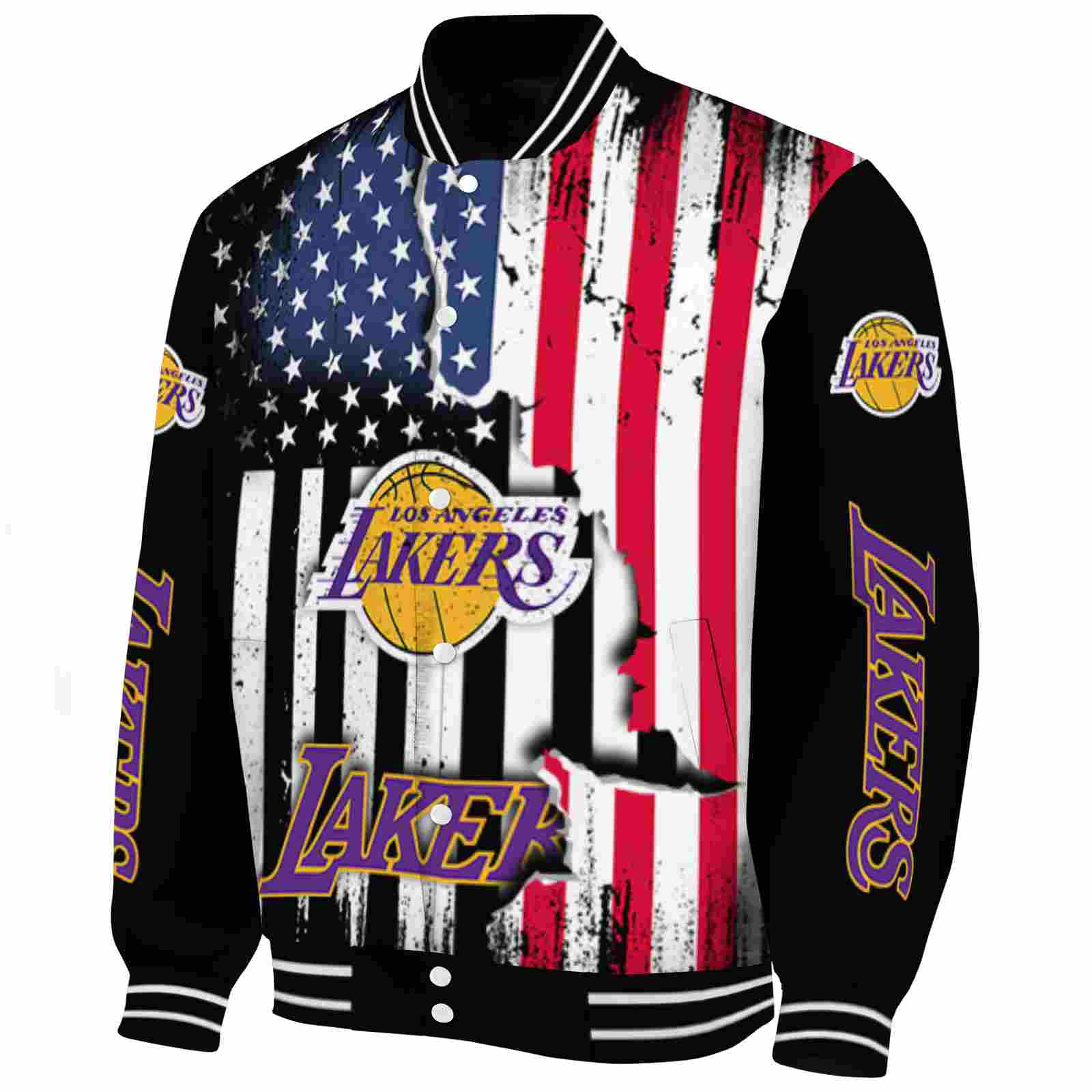 los angeles lakers patriotic theme black jacket best selling jacketwow los angeles lakers patriotic theme black jacket best selling jacketwow