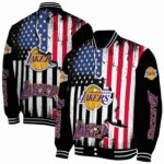 los angeles lakers patriotic theme black jacket best selling jacketwow
