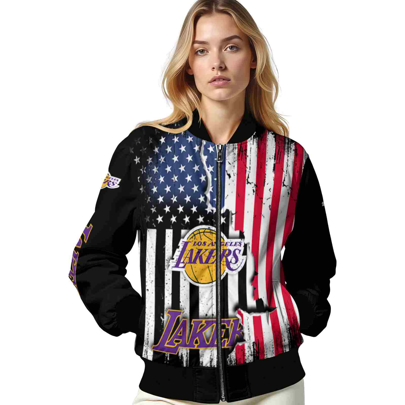 los angeles lakers patriotic theme black jacket latest model jacketwow los angeles lakers patriotic theme black jacket latest model jacketwow
