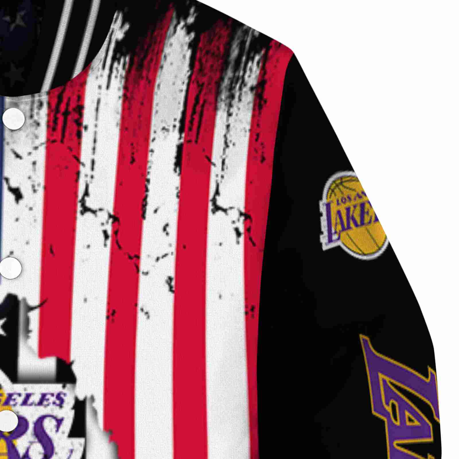 los angeles lakers patriotic theme black jacket premium grade jacketwow los angeles lakers patriotic theme black jacket premium grade jacketwow