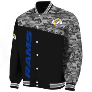 los angeles rams camo patchwork black jacket best selling jacketwow