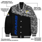 los angeles rams camo patchwork black jacket best selling jacketwow