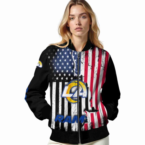 los angeles rams patriotic theme black jacket latest model jacketwow