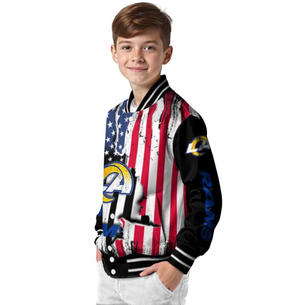 los angeles rams patriotic theme black jacket trendy jacketwow