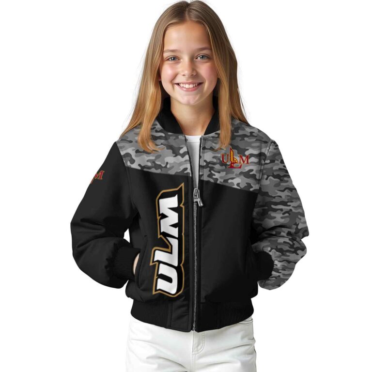 louisiana monroe warhawks camo patchwork black jacket top rated jacketwow