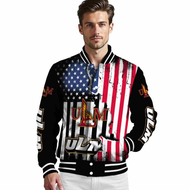 louisiana monroe warhawks patriotic theme black jacket high quality jacketwow