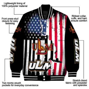 louisiana monroe warhawks patriotic theme black jacket new arrival jacketwow