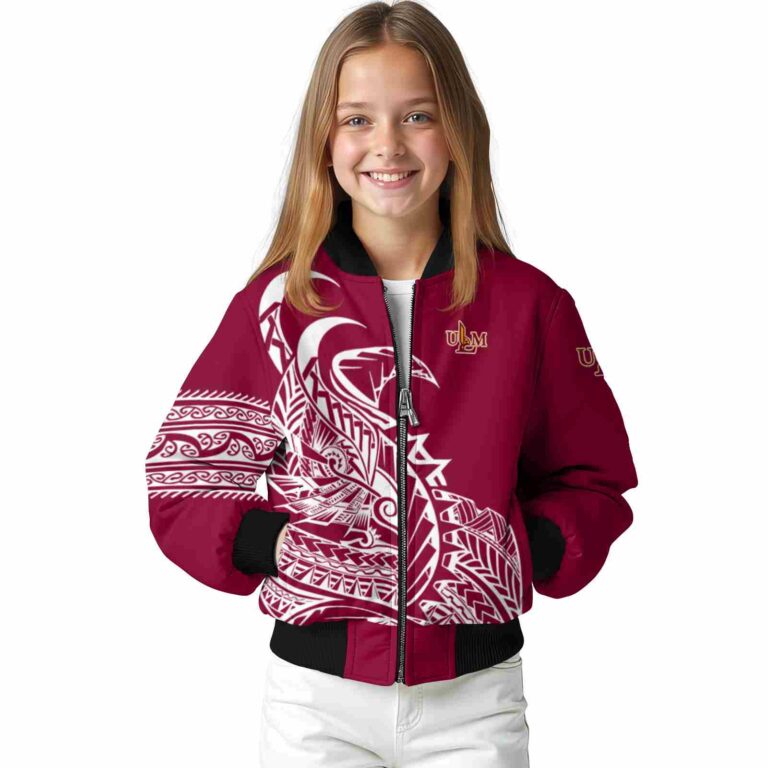 louisiana monroe warhawks tribal art red white black jacket top rated jacketwow