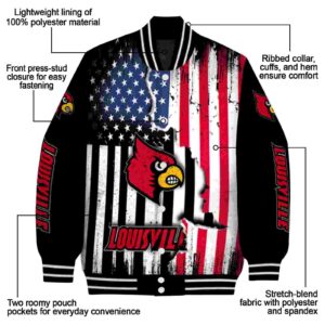 louisville cardinals patriotic theme black jacket new arrival jacketwow