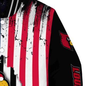 louisville cardinals patriotic theme black jacket premium grade jacketwow