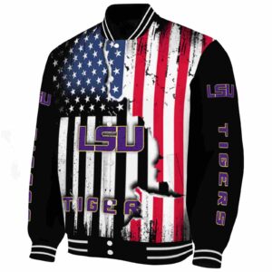lsu tigers patriotic theme black jacket best selling jacketwow