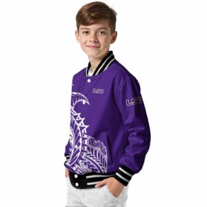 lsu tigers tribal art purple white black jacket trendy jacketwow