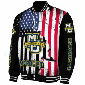 marquette golden eagles patriotic theme black jacket best selling jacketwow