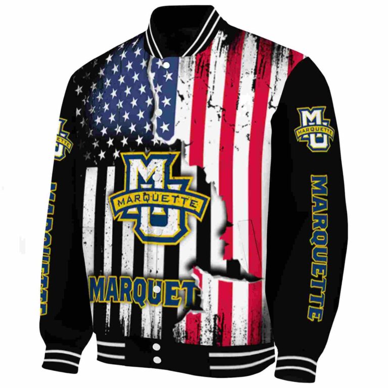 marquette golden eagles patriotic theme black jacket best selling jacketwow