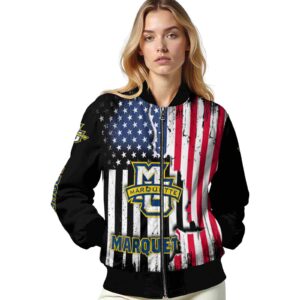 marquette golden eagles patriotic theme black jacket latest model jacketwow