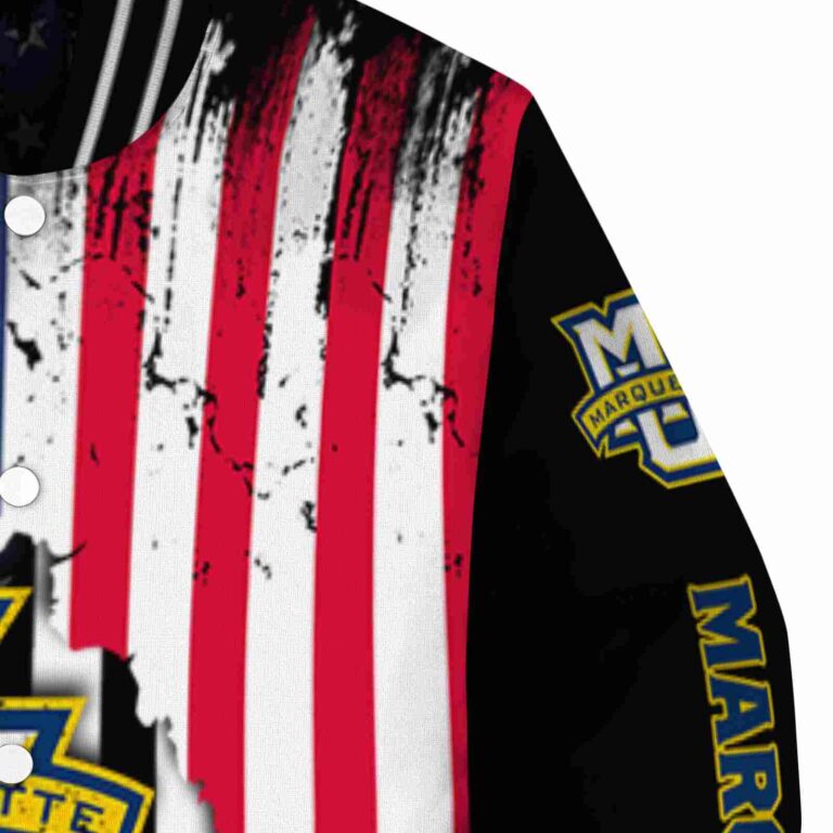 marquette golden eagles patriotic theme black jacket premium grade jacketwow