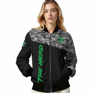 marshall thundering herd camo patchwork black jacket latest model jacketwow