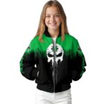 marshall thundering herd punisher skull green black white jacket best selling jacketwow