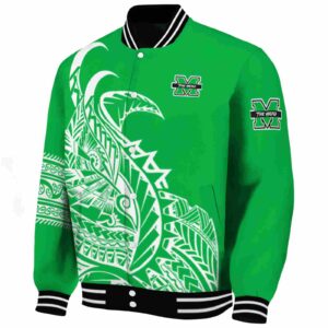 marshall thundering herd tribal art green white black jacket best selling jacketwow