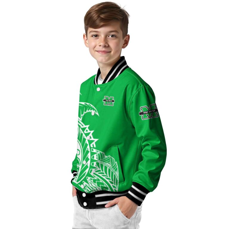 marshall thundering herd tribal art green white black jacket trendy jacketwow