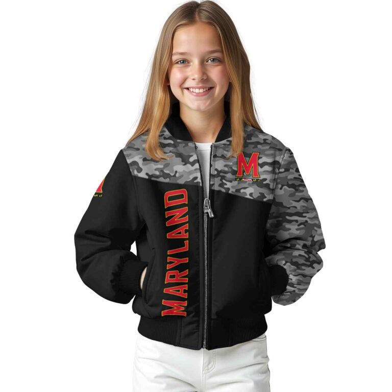 maryland terrapins camo patchwork black jacket top rated jacketwow