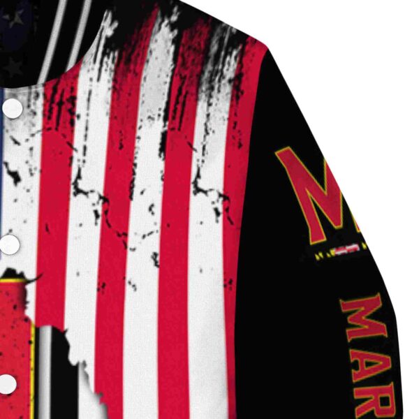maryland terrapins patriotic theme black jacket premium grade jacketwow