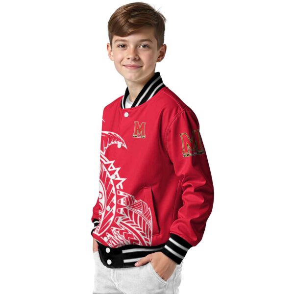 maryland terrapins tribal art red white black jacket trendy jacketwow