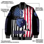memphis grizzlies patriotic theme black jacket best selling jacketwow