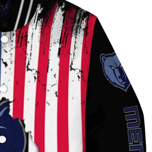 memphis grizzlies patriotic theme black jacket premium grade jacketwow
