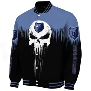 memphis grizzlies punisher skull blue black white jacket best selling jacketwow