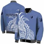 memphis grizzlies tribal art blue white black jacket best selling jacketwow