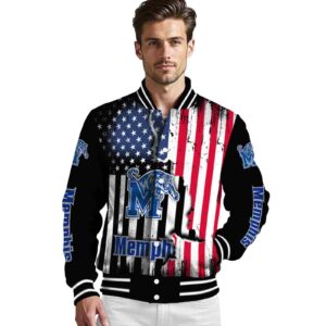 memphis tigers patriotic theme black jacket high quality jacketwow