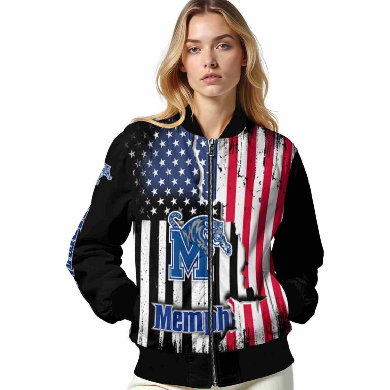 memphis tigers patriotic theme black jacket latest model jacketwow