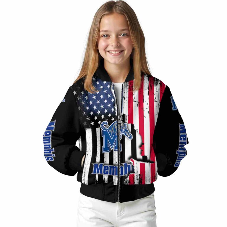 memphis tigers patriotic theme black jacket top rated jacketwow