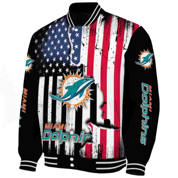 miami dolphins patriotic theme black jacket best selling jacketwow