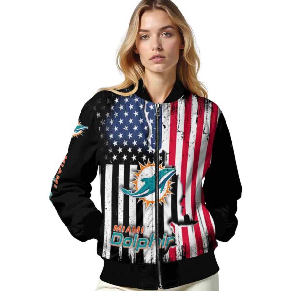 miami dolphins patriotic theme black jacket latest model jacketwow