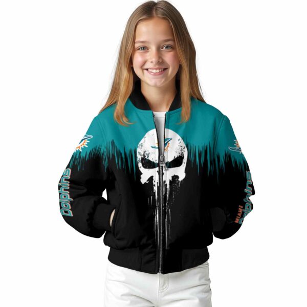 miami dolphins punisher skull aqua black white jacket top rated jacketwow