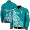 miami dolphins tribal art aqua white black jacket fashion forward jacketwow