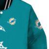 miami dolphins tribal art aqua white black jacket premium grade jacketwow