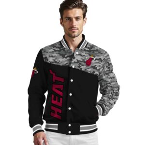 miami heat camo patchwork black jacket high quality jacketwow