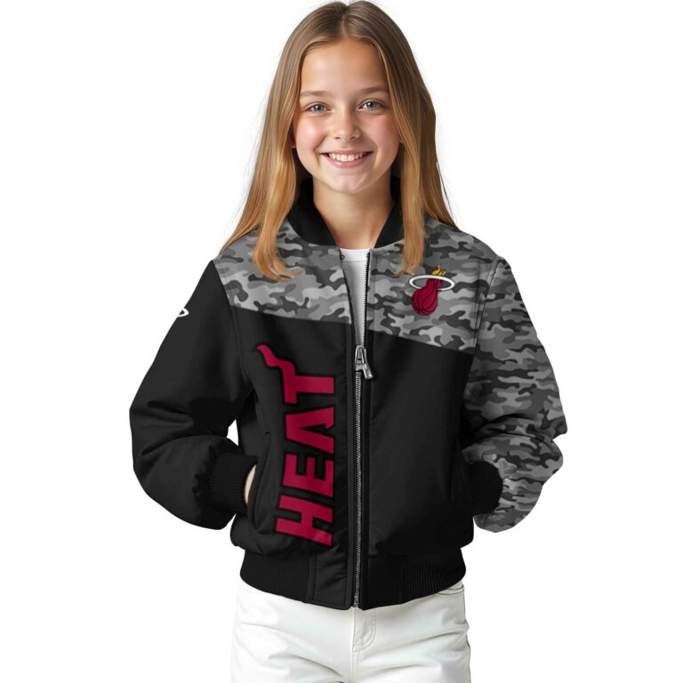 miami heat camo patchwork black jacket top rated jacketwow