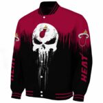 miami heat punisher skull red black white jacket best selling jacketwow