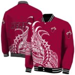 miami heat tribal art red white black jacket best selling jacketwow