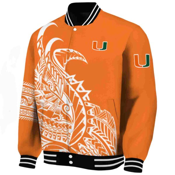 miami hurricanes tribal art orange white black jacket best selling jacketwow