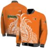 miami hurricanes tribal art orange white black jacket fashion forward jacketwow