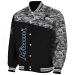 miami marlins camo patchwork black jacket best selling jacketwow