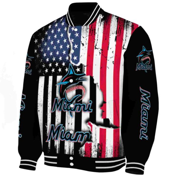miami marlins patriotic theme black jacket best selling jacketwow