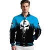 miami marlins punisher skull blue black white jacket high quality jacketwow